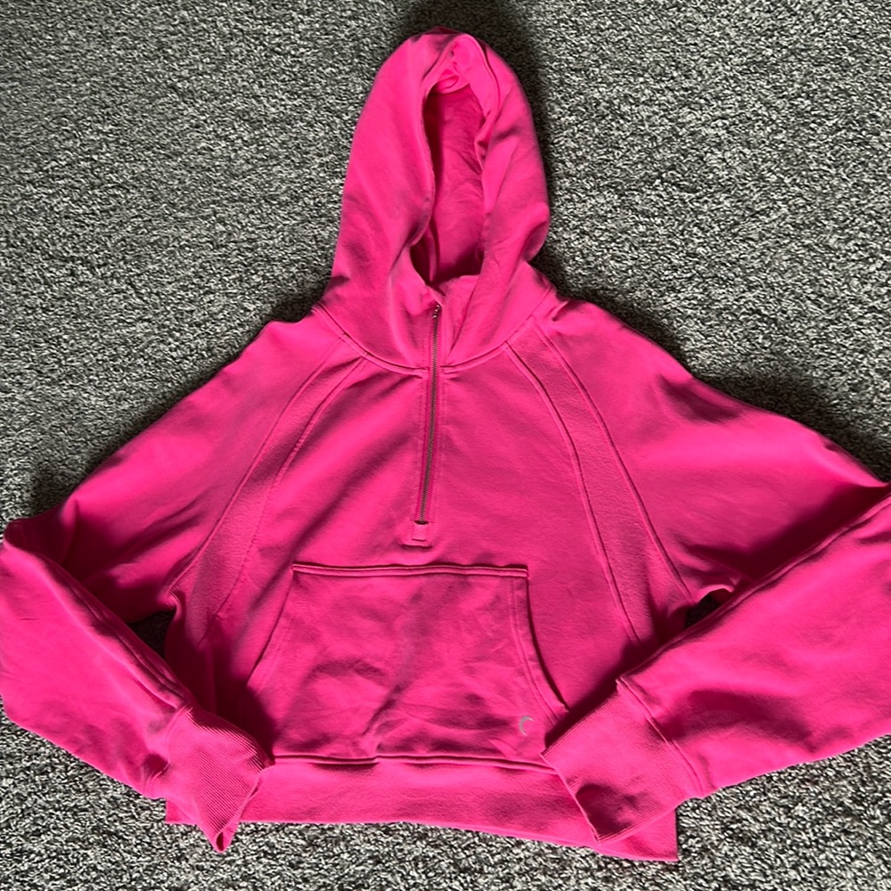 EUC Zyia Hot Pink Retreat 1/4 Zip Sweatshirt
